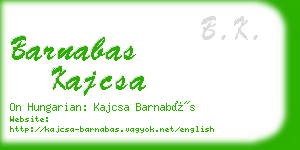 barnabas kajcsa business card